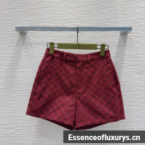 Gucci GG Canvas Shorts Red