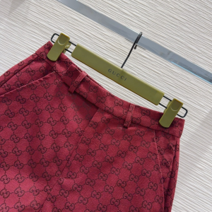 Gucci GG Canvas Shorts Red