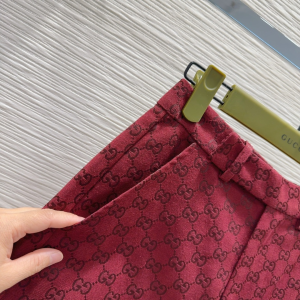 Gucci GG Canvas Shorts Red
