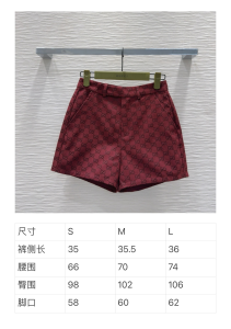 Gucci GG Canvas Shorts Red