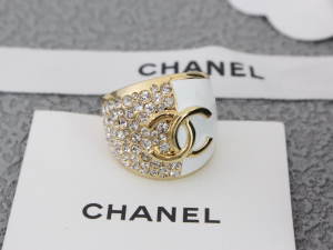 Chanel CC Logo Crystals Rings