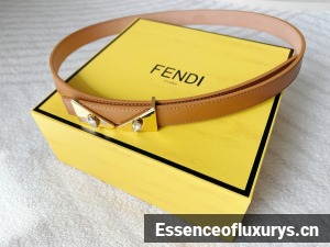 Fendi Monster Bag Bugs Eye Brown Leather Belt 20MM Fendi Monster Bag Bugs Eye Brown Leather Belt 20MM
