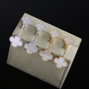 Van Cleef Arpels Vintage Alhambra Earrings White Van Cleef Arpels Vintage Alhambra Earrings White