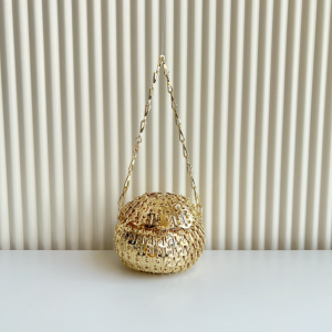 Paco Rabanne 1969 Ball Shaped Nano Disc Top Handle Clutch Bag Gold Paco Rabanne 1969 Ball Shaped Nano Disc Top Handle Clutch Bag Gold