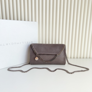 Stella Mccartney Falabella Fold Over Flap Shaggy Deer Mini Crossbody Bag Grey Stella Mccartney Falabella Fold Over Flap Shaggy Deer Mini Crossbody Bag Grey