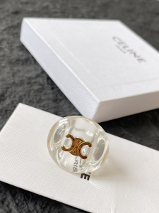 Celine Triomphe Glacon Signet PVC Rings