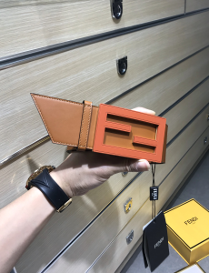 Fendi Baguette FF Logo Wide Leather Belt Brown Fendi Baguette FF Logo Wide Leather Belt Brown