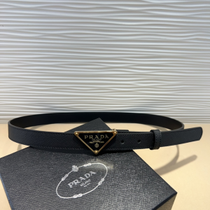 Prada Triangle Logo Buckle Saffiano Leather Belt Black Prada Triangle Logo Buckle Saffiano Leather Belt Black