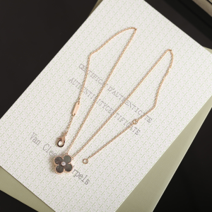 Van Cleef Arpels Vintage Alhambra Pendant Necklaces Black Van Cleef Arpels Vintage Alhambra Pendant Necklaces Black