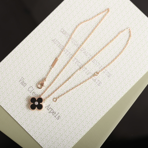 Van Cleef Arpels Vintage Alhambra Pendant Necklaces Black Van Cleef Arpels Vintage Alhambra Pendant Necklaces Black