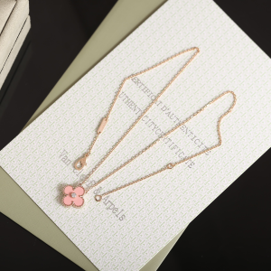 Van Cleef Arpels Vintage Alhambra Pendant Necklaces Pink Van Cleef Arpels Vintage Alhambra Pendant Necklaces Pink