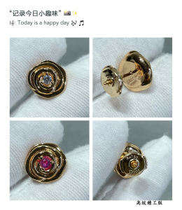 Dior Small Rose Dior Couture Earrings