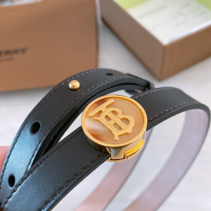 Burberry TB Black Leather Belt 20MM