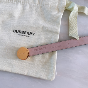 Burberry TB Black Leather Belt 20MM