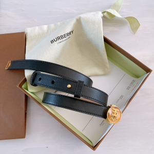 Burberry TB Black Leather Belt 20MM