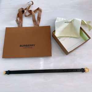 Burberry TB Black Leather Belt 20MM