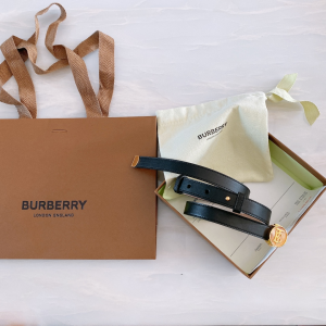Burberry TB Black Leather Belt 20MM
