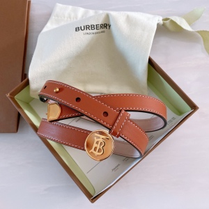 Burberry TB Brown Leather Belt 20MM