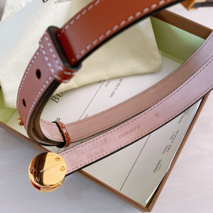 Burberry TB Brown Leather Belt 20MM