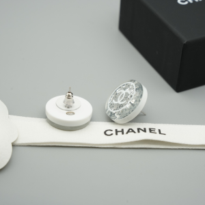 Chanel CC Logo Round Earrings