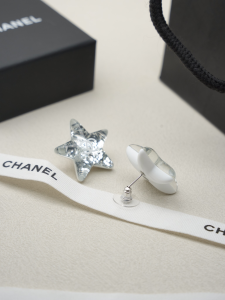 Chanel CC Star Stud Earrings