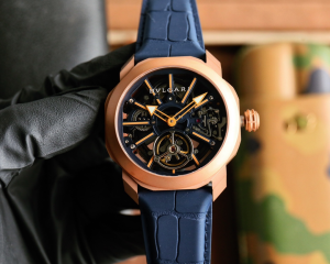 Bvlgari Bulgari Octo Roma Tourbillon Sapphire Alligator Bracelet Leather Watch Navy Blue Bvlgari Bulgari Octo Roma Tourbillon Sapphire Alligator Bracelet Leather Watch Navy Blue