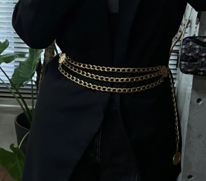 Chanel Chain and Leather Belt