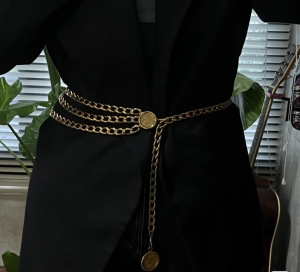 Chanel Chain and Leather Belt