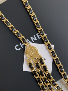 Chanel Chain and Leather Belt