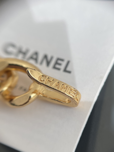 Chanel Chain and Leather Belt Black