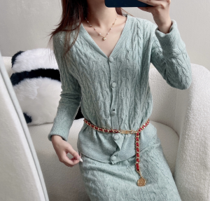 Chanel Chain and Leather Belt Red