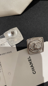 Chanel Crystal CC Rectangle Earrings