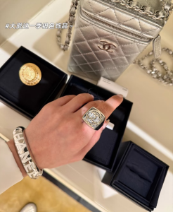 Chanel Crystal CC Rectangle Earrings