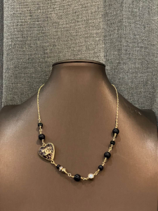 Chanel CC logo Heart Pearls Necklaces