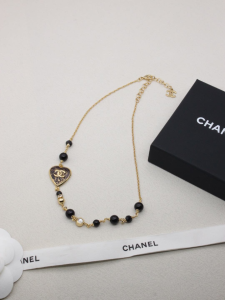Chanel CC logo Heart Pearls Necklaces