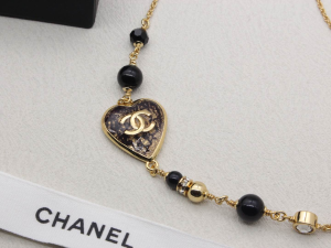 Chanel CC logo Heart Pearls Necklaces