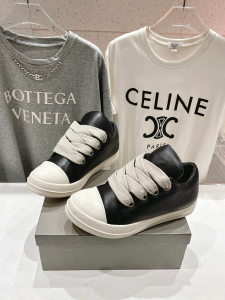 Rick Owens WMNS Porterville Jumbo Laced Padded Leather Low Lace Up Sneakers Black Rick Owens WMNS Porterville Jumbo Laced Padded Leather Low Lace Up Sneakers Black