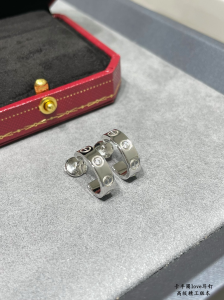 Cartier Love Diamond Hoop Earrings