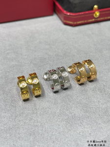 Cartier Love Diamond Hoop Earrings