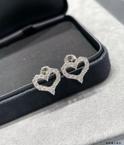 Tiffany Heart Diamond Stud Earrings