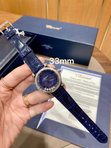 Chopard Happy Sport Blue Crocodile Leather Ladies Automatic Watch Chopard Happy Sport Blue Crocodile Leather Ladies Automatic Watch