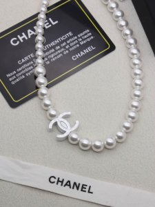 Chanel CC Logo Pearls Long Necklaces