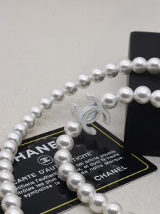 Chanel CC Logo Pearls Long Necklaces