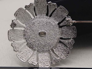 Chanel Crystal CC Around Brooch White