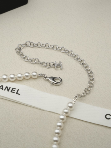 Chanel Large CC Logo Pearls Necklaces