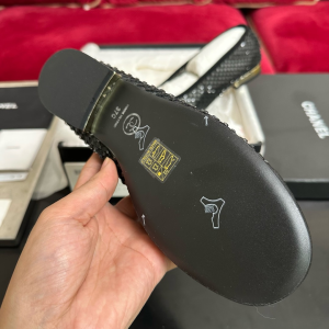 Chanel Black Mesh Ballet Flats