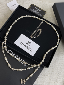 Chanel Crystals CC Star Pearls Belt Red