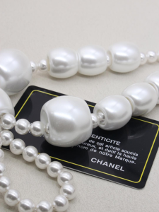 Chanel Glass Pearls Bowknot Necklaces