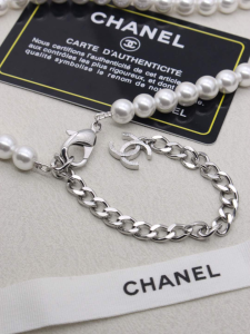 Chanel Glass Pearls Bowknot Necklaces