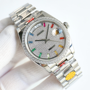 Rolex Day Date White Gold Pave Rainbow Dial Diamonds Watch 36MM Rolex Day Date White Gold Pave Rainbow Dial Diamonds Watch 36MM